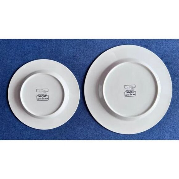 2  Pc Designer Bob Van Allen Mikasa Colorations Saturn White Dinnerware Japan - Picture 5 of 7